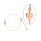CZ Heart Adjustable Bracelet Made of Rose Gold. View 2