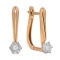 Illusion-set Diamonds in Timeless Design Earrings. Tested 585 (14K) Rose and White Gold