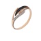 Diamond and Sapphire Eclectic Ring. 585 (14kt) Rose Gold, Rhodium Detailing