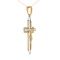 Yellow and White Gold Cross Pendant for Him. View 2