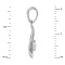 Diamond White Gold Pendant 'A Soprano Clef': Measures 21mm in Height
