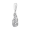 Diamond teardrop-shaped pendant made of 14kt white gold. View 3