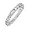 Baguette Diamond White Gold Chain-inspired Ring. Tested 585 (14K) White Gold, Rhodium Finish
