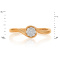Intriguing Ring with Diamond Cluster. Hypoallergenic 585 Rose Gold, Rhodium Detailing. View 2
