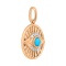 'The Eye of Providence' Pendant with Turquoise and Diamonds - Angle 2