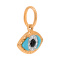 Anti Evil Eye Charm of Natural Stones and Gold - Angle 2