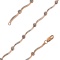 Women's Wavy Link Bracelet with Diamond Stations of 14K Rose Gold: Picture 2