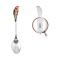 Toddler Silver Spoon with a Red Head Macaw Parrot. View 2