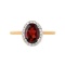 Garnet and Diamond 14kt Rose Gold Ring. View 2