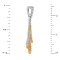 Tri-color Gold Hinged Pendant with Diamonds - Angle 3