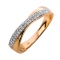 Diamond Sash Ring. Hypoallergenic Cadmium-free 585 (14K) Rose Gold