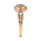 Diamond Persimmon-inspired Ring with Open Shank. Hypoallergenic Cadmium-free 585 (14K) Rose Gold. View 3