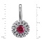 Height of Oriental Motif Ruby and Diamond Leverback Earrings