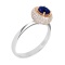 'Kashmir' Blue Sapphire and Diamond Ring. 750 White and Rose Gold, KARATOFF Series