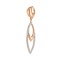 Double marquise drop pendant with diamonds in 585 rose gold. View 2