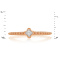 Hypoallergenic Ring with Diamond Flower and Golden Beads - Angle 2