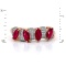 585 Rose Gold Ring with Diamond Ribbons & Marquise-shaped Rubies - Angle 2