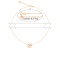 Diamond Circle-n-Bar Rose Gold Necklace. Adjustable 45cm to 50cm. 14kt (585) Rose Gold