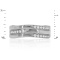Wavy Wedding Band with Diamonds. Tested 585 (14K) White Gold, Rhodium Finish. View 2