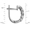 Graduated Diamond Leverback Earrings in White Gold: Height 15mm