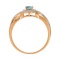 'Fusion of Emotions' Blue Topaz and Diamond Ring. Hypoallergenic 585 Rose Gold, Rhodium Detailing. View 4