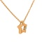 Gold Necklace with Sliding Star Set with Diamond - Angle 2