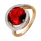Feast-Worthy Garnet and Diamond Ring. Hypoallergenic Cadmium-free 585 (14K) Rose Gold