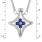 Sapphire and Diamond White Gold Convertible Necklace. view 1