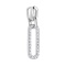 Hand-sculpted White Gold Pendant with 25 Diamonds. View 2