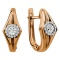 Spotlight Diamond Earrings in Two-tone Gold. Tested 585 (14K) Rose and White Gold