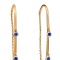 Threader Earrings with Hanging Sapphires - Angle 2
