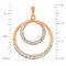 Pendant of Two Diamond Circles. Hypoallergenic Cadmium-free 585 (14K) Rose Gold
