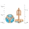 Dimensions of Marquise-shaped Blue Topaz and Round Diamond Studs