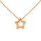 Gold Necklace with Sliding Star Set with Diamond - Angle 1