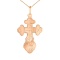 Golgotha Orthodox Cross for Younger Kids. Certified 585 (14kt) Rose Gold
