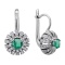 Oriental Motif Emerald and Diamond Earrings. 585 White Gold. The Art of Seduction Series