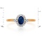 Sapphire and Diamond Ring with Nostalgic Motif - Angle 2