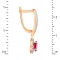 Teardrop Ruby and Diamond Earrings. View 2