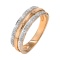 Diamond Trendsetting Ring. Hypoallergenic Cadmium-free 585 (14K) Rose Gold
