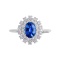 Oval Sapphire and Diamond Ring. View 2