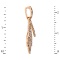 Height of Cascading Diamond Pendant of 585 Rose Gold