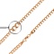 Flat Curb-link Solid Chain, Width 4.6mm. Diamond-cut Hypoallergenic 585 (14K) Rose Gold