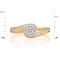 Ring Featuring 31 Diamonds. Hypoallergenic 585 Rose Gold, Rhodium Detailing. View 2