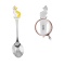 Toddler Silver Spoon with a Ginger Calico Cat. View 2