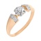 Diamond Prismatic Ring. 585 (14kt) Rose and White Gold
