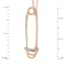 Rose gold Safety Pin-Pendant with CZ. View 2