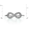 Infinity Ring Featuring 29 Diamonds. Tested 585 (14K) White Gold, Rhodium Finish. View 2