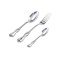 French Style Silver Flatware (Set of 3). Hypoallergenic Antimicrobial 830/999 Silver