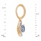 Sapphire with Diamond Halo Pendant. View 3