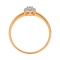Engagement Ring Featuring 15 Diamonds. Hypoallergenic 585 Rose Gold, Rhodium Detailing. View 4